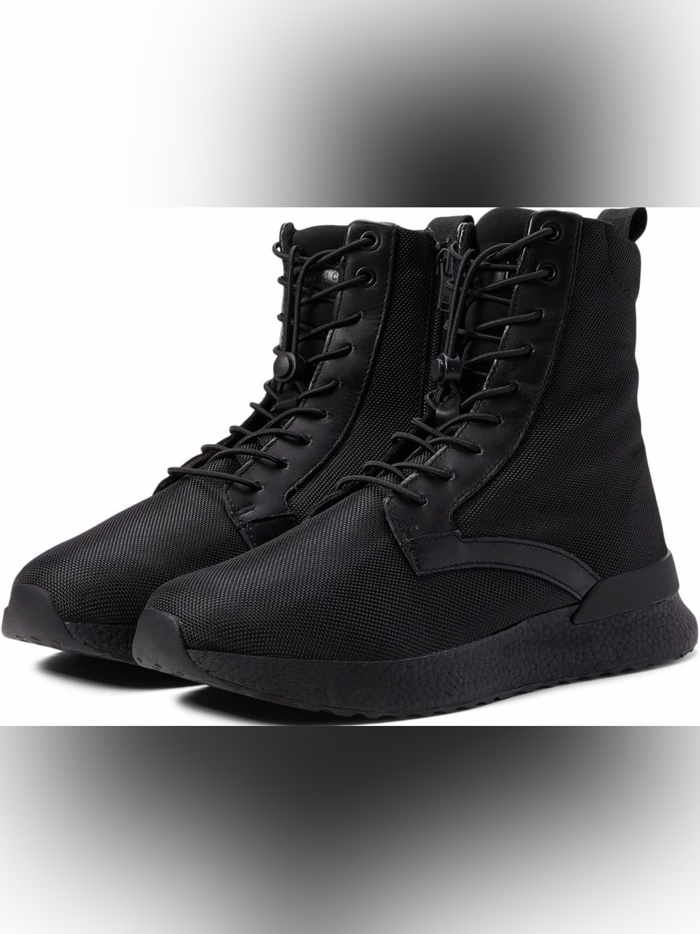 NWOT Men Kenneth Cole Black Tactical Lace-Up Boots